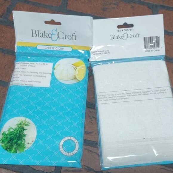 2 Packs Cheesecloth ~ Cheese Cloth Canning Straining Cheese Making Herb Drying - Picture 2 of 3